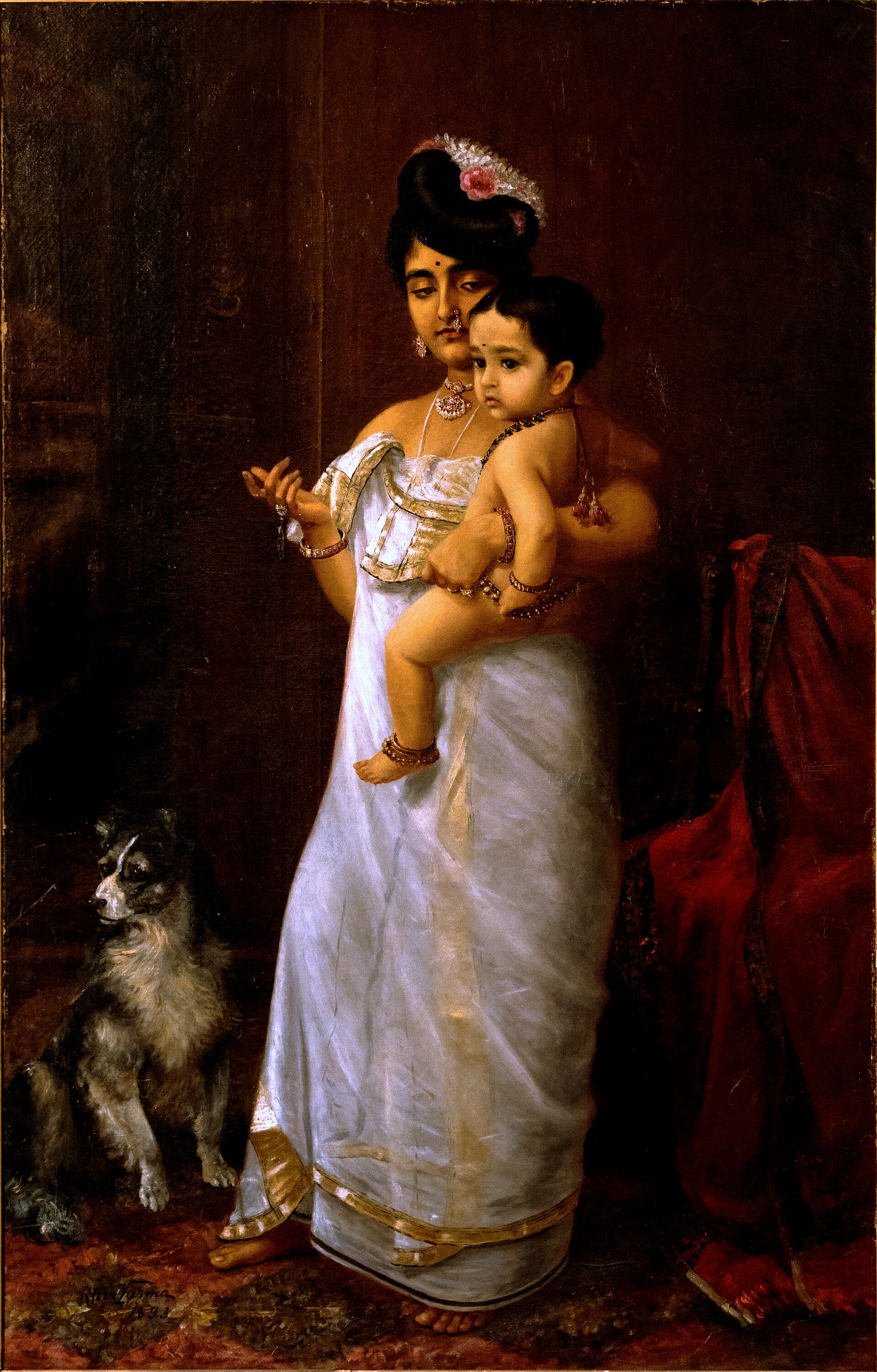 There Comes Papa by Raja Ravi Varma